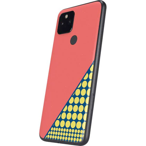 Coral Diagonal Split Google Pixel 5a Skin